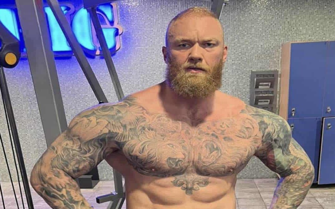 Hafthor Björnsson Looks Ripped After a Back and Abs Workout