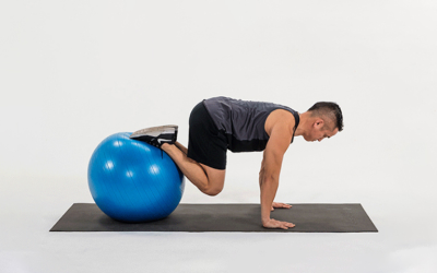 Take Your Planks to the Next Level With the Stability Ball Knee Tuck